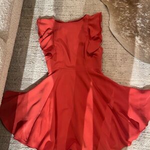 Kendall & Kylie Vibrant Orange and Pink Dress